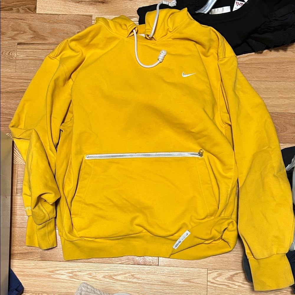 Nike Golden Yellow Hoodie with Zip Pocket